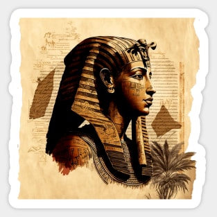 Egyptian Pharohs on Papyrus Sticker